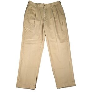Bills Khakis Pants Mens 38 (Fits 35x32) M2 Pleated Relaxed Khaki Made in USA